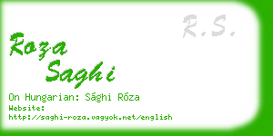 roza saghi business card