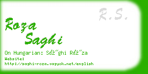 roza saghi business card